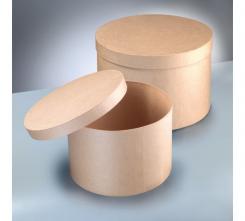 2 Riesen - Hutschachteln rund Set Pappart / B-Ware 