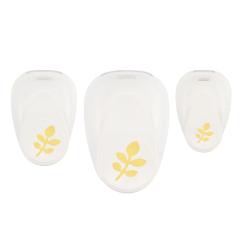 Vaessen Creative Motivstanzer 3er Set Blätter Ø 12, 19 und 37 mm 