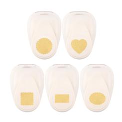 Vaessen Creative Motivstanzer 5er Set Geometrische Formen Gewellt ~2,5 cm 