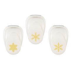 Vaessen Creative Motivstanzer 3er Set Schneeflocken Medium 