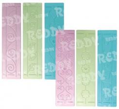 3 Prägeboard mit 6 Motiven von Reddycards / Glittergirls 