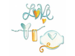 3 Sizzix Stanzer Sizzlits M Love Set 
