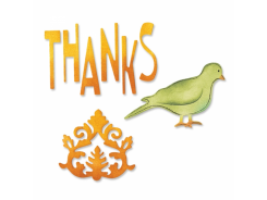 3 Sizzix Stanzer Sizzlits M Thanks Set 