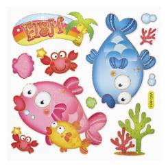 Dekosticker 2 D Sticker XXL, Kugelfisch 