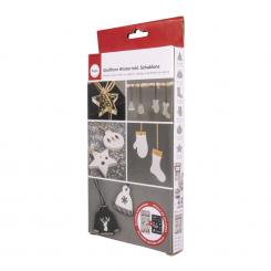 Rayher Silikon-Gießform Silikon-Gießform Winter + Schablone A5, 14x26x1cm, 6 Formen 