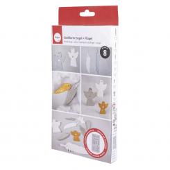 Rayher Silikon Gießform Engel + Flügel, 26x14,5x1cm, 8 Formen, Box 1Stück 