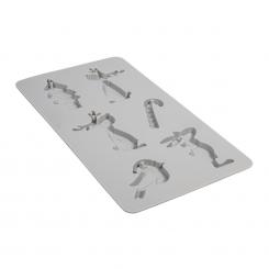 Rayher Silikon Gießform Rentierfreunde, 14,5x26x1cm, 6 Formen, Box 1Stück 