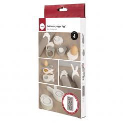 Rayher Silikon Gießform "Happy Egg", 14,5x26x2cm, 4 Formen, Box 1Stück 