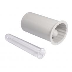 Rayher Silikon Gießform Vase geriffelt, Boden Ø5cm, Höhe 10,2cm, +1 Reagenzglas 