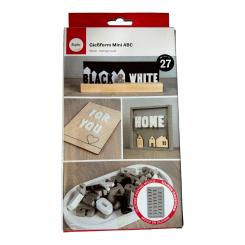 Rayher Silikon Gießform Mini ABC, 14,5x26x1cm, 27 Formen 