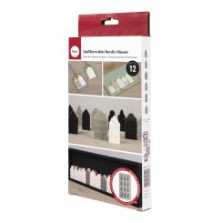 Rayher Silikon Gießform Mini Nordic Häuser, 14,5x26x1,5cm, 12 Formen, Box 1Stück 