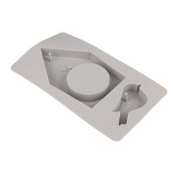 Rayher Silikon Gießform Vogelhaus + Vogel, 14,5x26x2cm, 2 Formen, Box 1Stück 