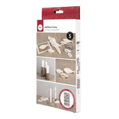 Rayher Silikon Gießform Fische, 14,5x26x2,5cm, 5 Formen, Box 1Stück 