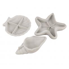 Rayher Silikon Gießformen Set Seestern+Muscheln, Dekoschalen, 3tlg. 