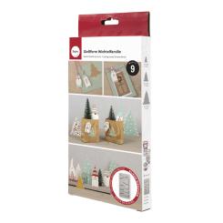 Rayher Silikon Gießform Wichtelfamilie, 14,5x26x1cm, 9 Formen, Box 1Stück 