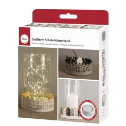 Rayher Silikon Gießform Schale Häuserrand, ø 13,2cm x H 5cm 