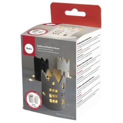 Rayher Silikon Gießform Windlicht Häuser, ø 8cm x H 11,2cm 