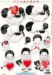 3D Etappen Bogen Moreheads Pierrots mit Herz 