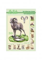 *3D Etappen Buch LeSuh Sternzeichen 12 verschiedene Motive 