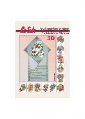 *3D Etappen Buch Mini Blumen, A5 Lesuh, 12 versch .Motive 