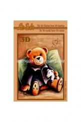 3D-Mini-Pocket-Buch, 12x8 cm, "Bären" 