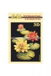 3D-Mini-Pocket-Buch, 12x8 cm, "Blumen" 