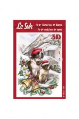 3D Mini-Pocket-Buch, 12x8 cm, Weihnachten 