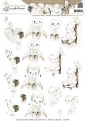 3D Schneidebogen - Precious Marieke - Kondolenz - Herzlichen Sepia 