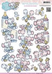 3D Schneidebogen Smiles Hugs and Kisses Baby - Yvonne Creations 