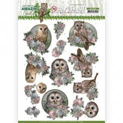 3D-Stanzbogen - Amy Design - Amazing Owls - Romantic Eulen 