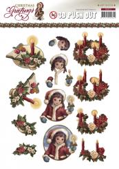 3D-Stanzbogen - Amy Design - Christmas Greetings - Weihnachtskerzen 
