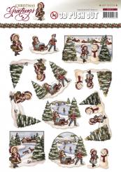 3D-Stanzbogen - Amy Design - Christmas Greetings - Winterkinder 