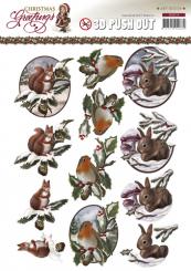 3D-Stanzbogen - Amy Design - Christmas Greetings - Wintertiere 