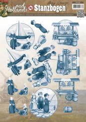 3D-Stanzbogen - Amy Design - Oud Hollands - Delfter Blau IV 