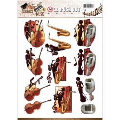 3D-Stanzbogen - Amy Design - Sounds of Music - Jazz 
