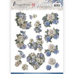 3D-Stanzbogen - Amy Design -Vintage Winter - Winter Blumen 