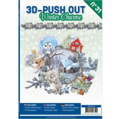 3D Stanzbogen Buch A4 Winter Charme Nr. 31 - 24 3D Motiv & 8 Hintergrundpapiere 