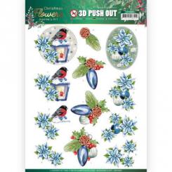 3D-Stanzbogen - Jeaninnes Art - Christmas Flowers - Weihnachts Laterne 