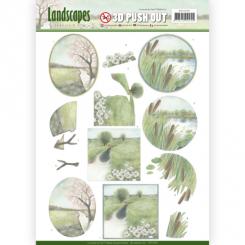 3D-Stanzbogen - Jeaninnes Art - Landscapes - Winter Landschaft 