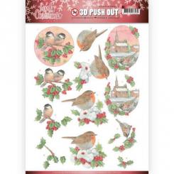 3D-Stanzbogen - Jeaninnes Art - Lovely Christmas - Vögel 