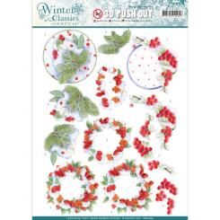 3D-Stanzbogen - Jeaninnes Art - Winter Classics - Winterbeeren 