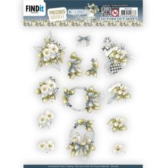 3D-Stanzbogen - Precious Marieke - Christmas Blues - Blauer Stern 