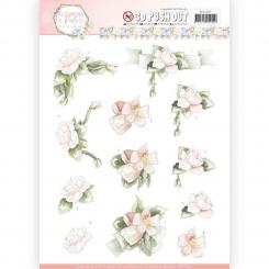 3D-Stanzbogen - Precious Marieke - Flowers in Pastels - Believe in Pink 