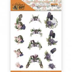 3D-Stanzbogen - Precious Marieke - Nature's Gift - Purple Gift 