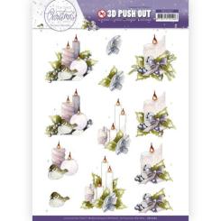 3D-Stanzbogen - Precious Marieke - The Best Christmas Ever - Pinke Kerzen 