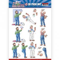 3D-Stanzbogen - Yvonne Creations - Big Guys Workers - Handwerker 