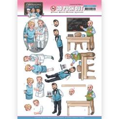 3D-Stanzbogen - Yvonne Creations -Bubbly Girls Proffesions - Männer 