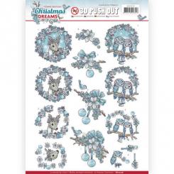 3D-Stanzbogen - Yvonne Creations - Christmas Dreams - Tiere 