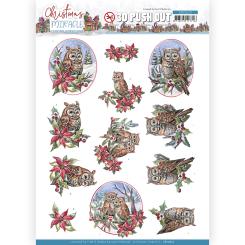 3D-Stanzbogen - Yvonne Creations - Christmas Miracle - Weihnachts Eule 