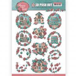 3D-Stanzbogen - Yvonne Creations - Flowers with a Twist- Blumen Haus 